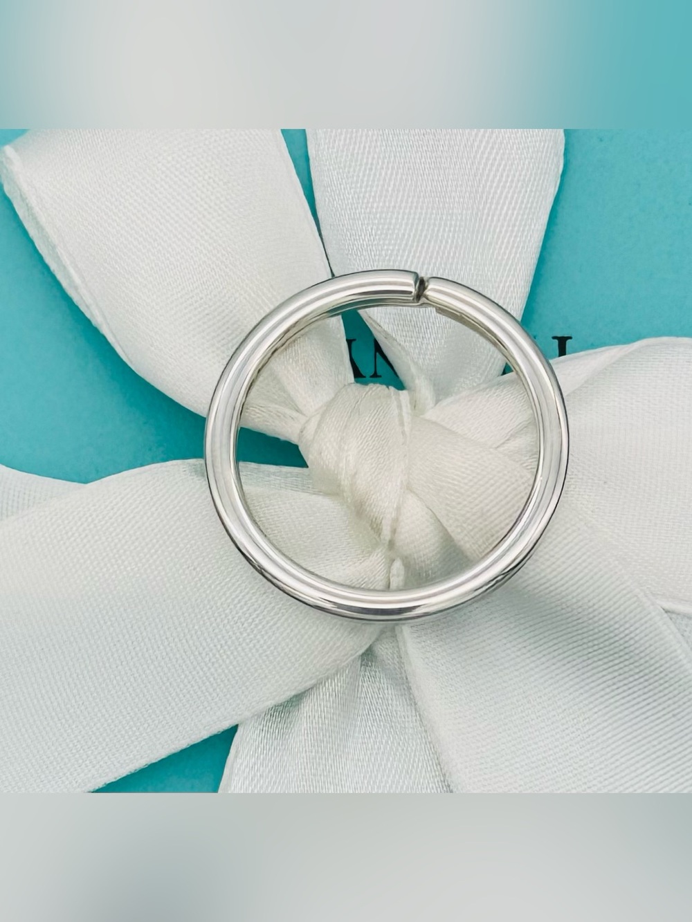 Tiffany & Co Silver Narrow Key Ring keyring